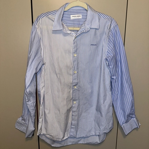Maison Labiche Blue Breteuil Amour Shirt Size Medium - Picture 6 of 10